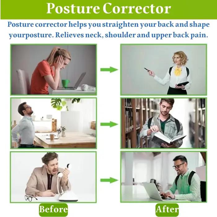 Correcteur de posture réglable, ceinture de soutien dorsal - Soutien ergonomique respirant et antidérapant pour une meilleure posture, adapté à la position assise
