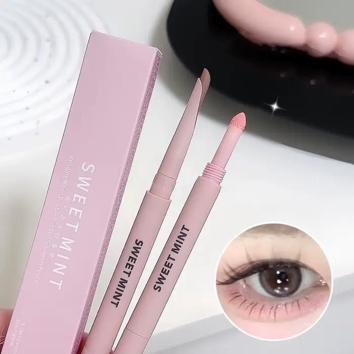 Sweetmint ménisque Double extrémité ver à soie Eyeliner ombre mettre en évidence naturellement éclaircissant maquillage des yeux longue durée deux-en-un