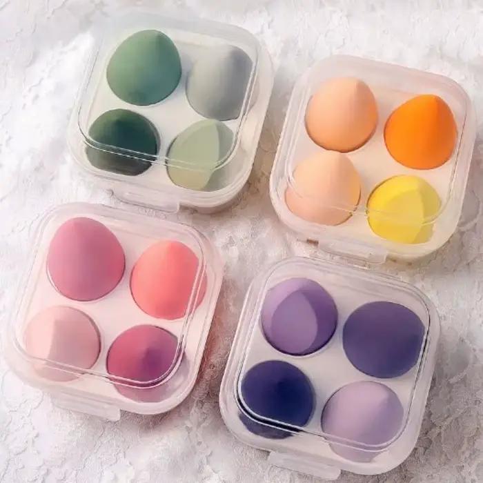 Ensemble d'éponges à maquillage Beauty Egg avec boîte à œufs