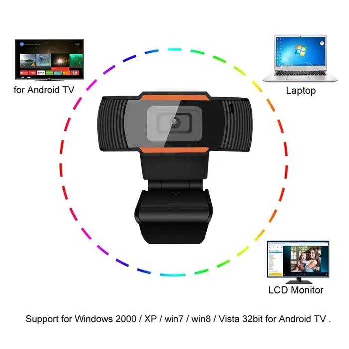 Mini Webcam 480/720/1080P HD USB caméra Web avec Microphone pour ordinateur de bureau Gamer Webcast appel vidéo conférence travail