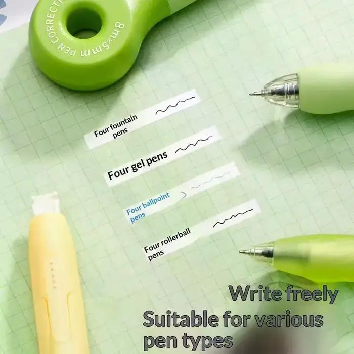 Ruban correcteur portable en forme de stylo 5 mm x 8 m pour des retouches rapides à l'école et au travail