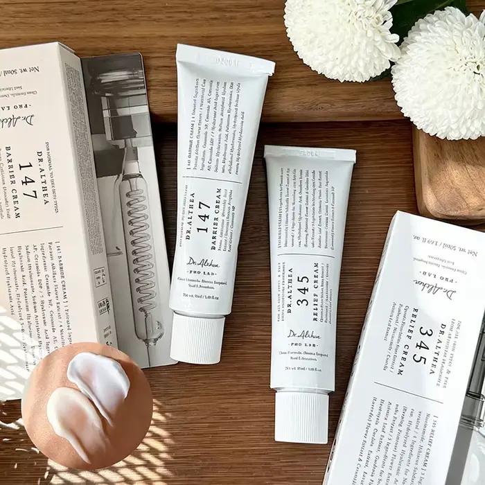 Crème antioxydante anti-sucre Dr.Althea 345, améliore la brillance de la peau, atténue les imperfections et maintient une peau du visage douce, hydratée et éclatante.