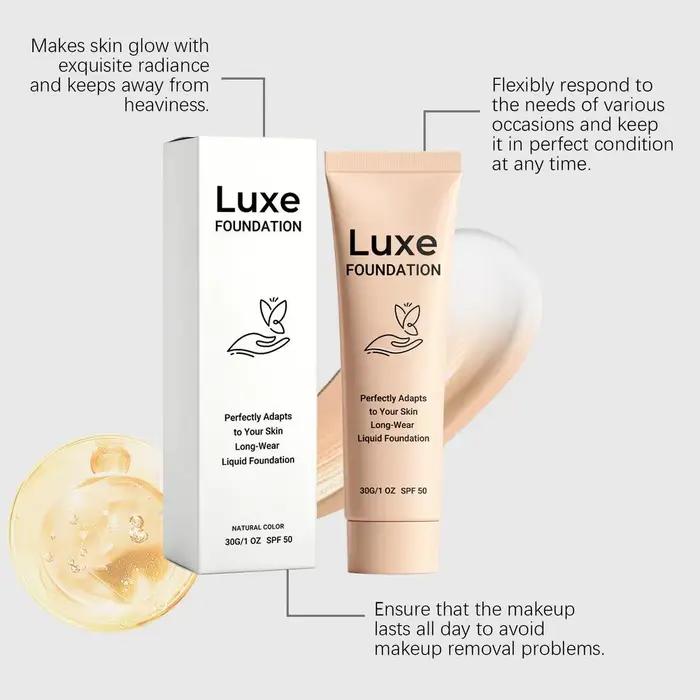 Fond de Teint Liquide Adaptatif à Changement de Couleur, Léger, Maquillage Naturel, Adaptation au Teint, Respirant, Longue Tenue, Teint Uniforme et Lisse