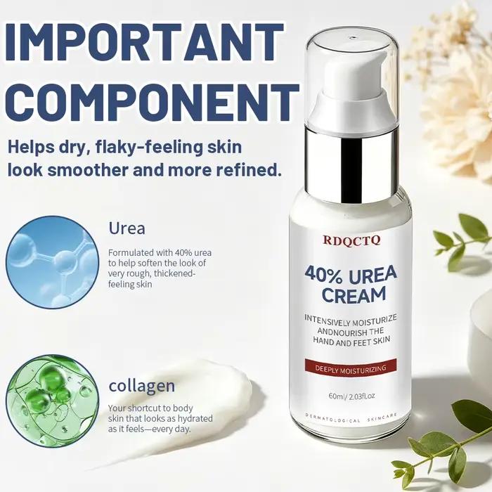 Crème pour les mains et les pieds à 40% d'urée, hydrate intensément, nourrit les peaux sèches et rugueuses, hydratation profonde, hydratation longue durée, usage quotidien