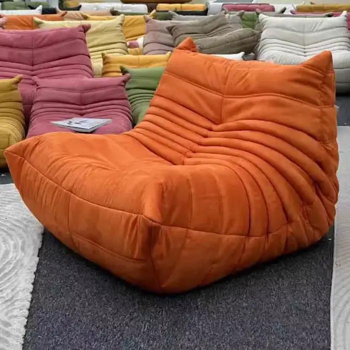 Canapé de sol paresseux, chaise de feu douce, pouf sans accoudoirs, pour Salon, chambre à coucher, Salon, bureau, canapé en mousse à siège unique