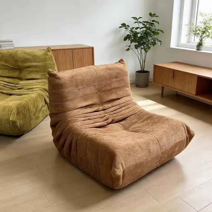 Fauteuil de sol paresseux pour salon, siège individuel en mousse sans accoudoirs, fauteuil de coin cheminée, pouf, chaise d'appoint douce pour chambre à coucher
