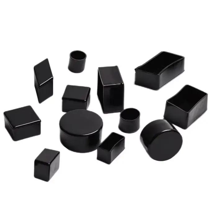 Protège-pieds carrés en silicone antidérapants pour chaises et tables, chaussettes de protection contre la poussière, patins de protection pour sols, bouchons de tuyaux, pieds de nivellement pour meub