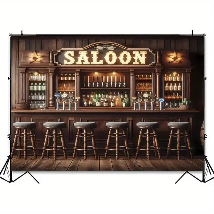 Fond du Western Cowboy Bar - Thème vintage de whisky et de vin, papier peint pour boîtes de nuit, bars et fêtes
