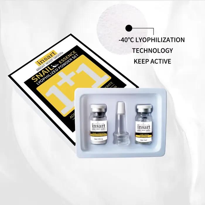 Ensemble de poudre lyophilisée à l'essence d'escargot Anti-âge pour l'élimination des rides