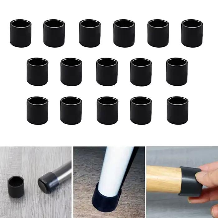 Protège-pieds carrés en silicone antidérapants pour chaises et tables, chaussettes de protection contre la poussière, patins de protection pour sols, bouchons de tuyaux, pieds de nivellement pour meub