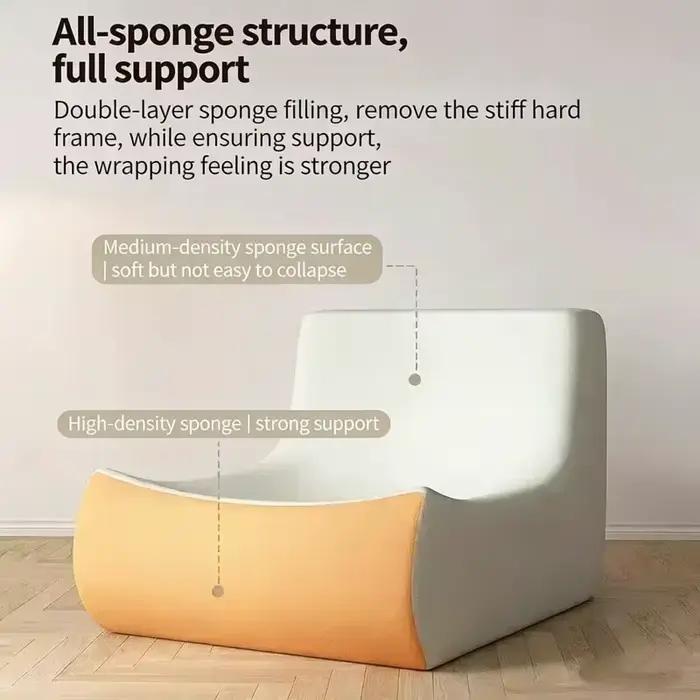 Fauteuil de sol paresseux pour salon, siège individuel en mousse sans accoudoirs, fauteuil de coin cheminée, pouf, chaise d'appoint douce pour chambre à coucher