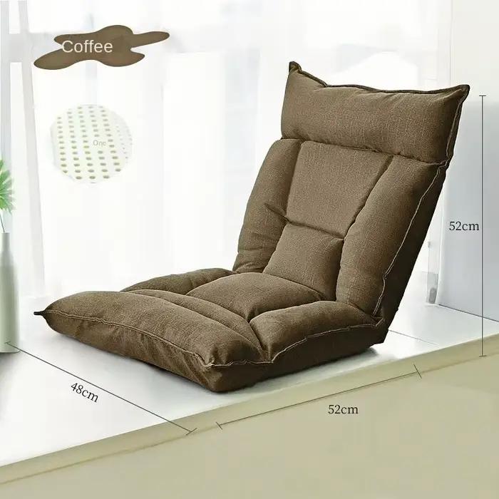Fauteuil de loisirs sans accoudoirs, coussin de dossier, chaise de loisirs réglable pour canapé paresseux, fauteuil pliant de balcon, Tatami de lit