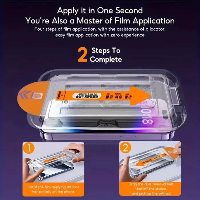 Lot de 5 protections d'écran HD en verre trempé, installation facile, pour iPhone 17, 16, 13 Pro Max, 11, 15, 14, 16e, 12 Mini, XR, X, Xs, 7, 8 Plus, Air