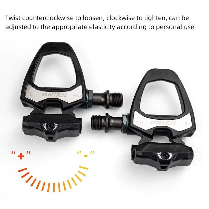 ONIRII PD-06 Vélo De Route Carbone Pédales De Verrouillage Vélo éventuelles D Autobloquant En Acier/Titane 6 Pédale Résistante avec Plaque De Verrouillage pour Route NOUVEAU