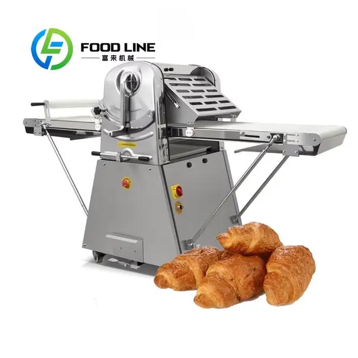 Machine professionnelle de fabrication de pâtisserie soufflée à haute efficacité, plastifieuse de pâte à croûte de tarte, Surface antiadhésive pour un nettoyage facile