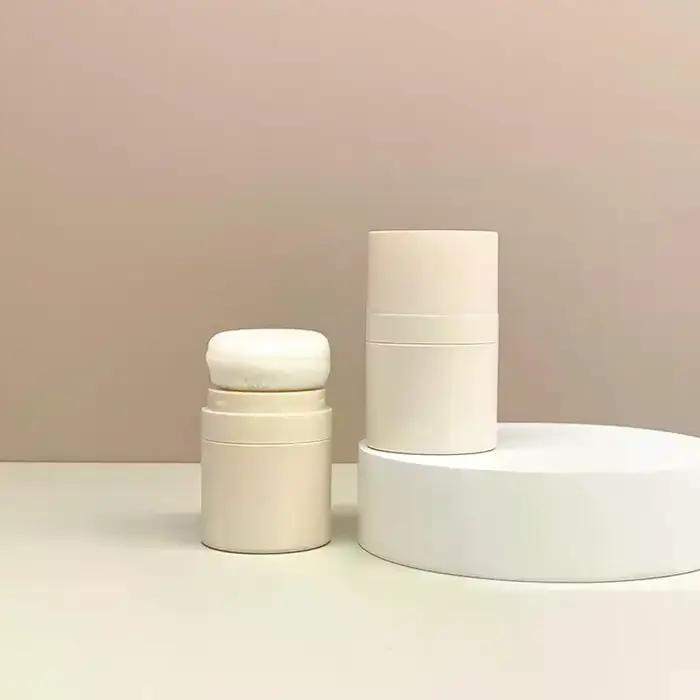 1 pièce Mini boîte vide rechargeable de 10 ml pour poudre libre avec houppette
