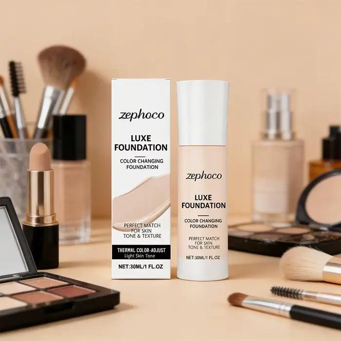 Fond de Teint Liquide Correcteur de Couleur Soin de la Peau Acide Hyaluronique Formule Hydratante Nourrissante Contrôle du Sébum Crème Visage Maquillage
