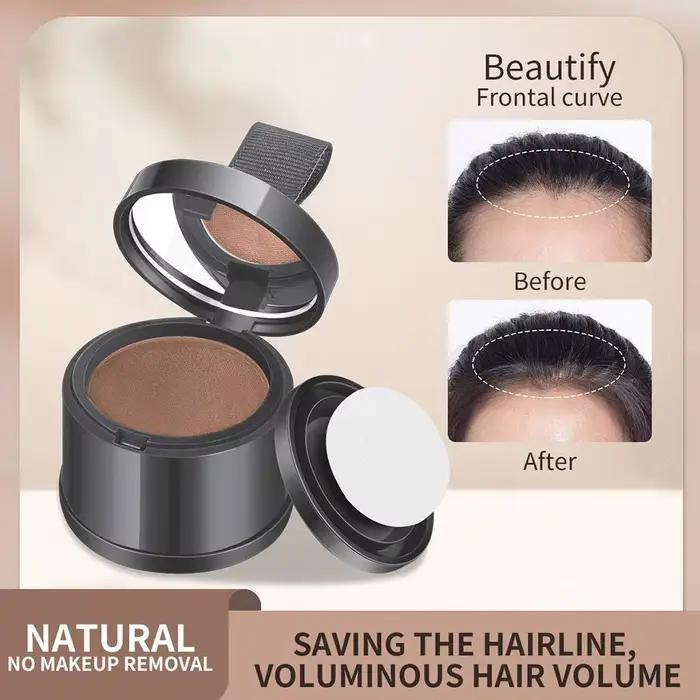 Poudre de ligne de cheveux noire et brune
