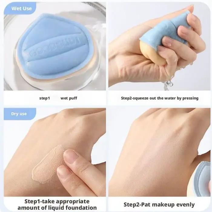 Éponge à maquillage velours surdimensionnée pour fond de teint liquide