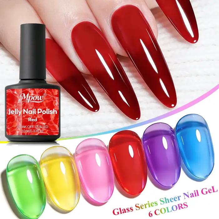 Mpow – Lot de 1 à 6 vernis gel translucides colorés