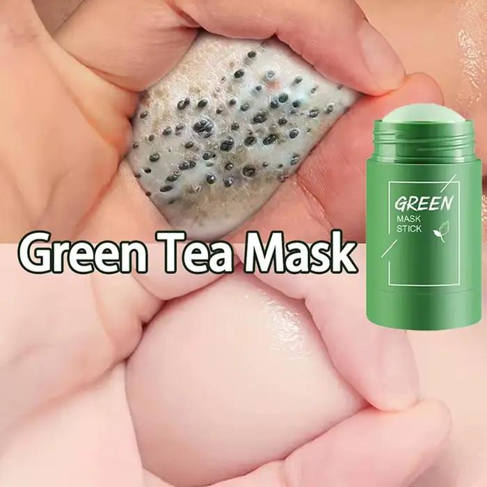 Masque Facial Original pour éliminer les points noirs, thé vert, solide, traitement des imperfections d'acné, points noirs, bâton propre, crème rétrécit les Pores, soins de la peau