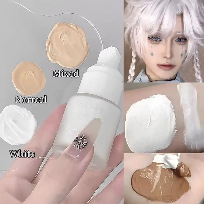 Fond de teint liquide blanc mat à couvrance totale