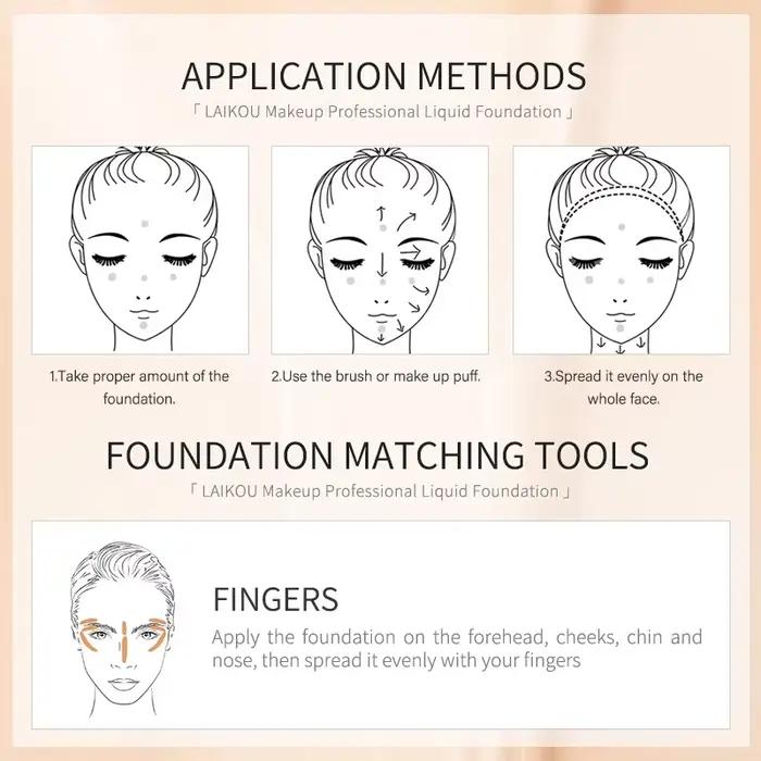 Crème de fond de teint longue durée pour le visage