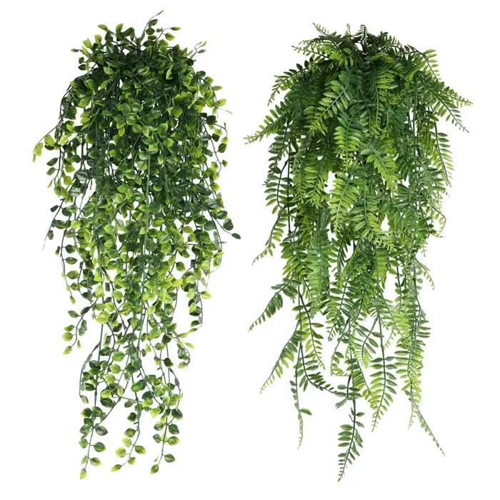 Feuilles de fougère persane, plantes artificielles suspendues pour la décoration de la maison, feuilles en plastique, herbe, décoration murale pour mariage, fête, balcon