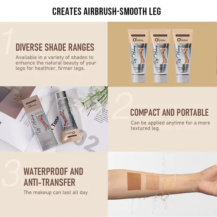 OCHEAL 100ml beauté jambe crème maquillage corps couverture longue durée imperméable correcteur peau ton blé Tan marron fond de teint liquide