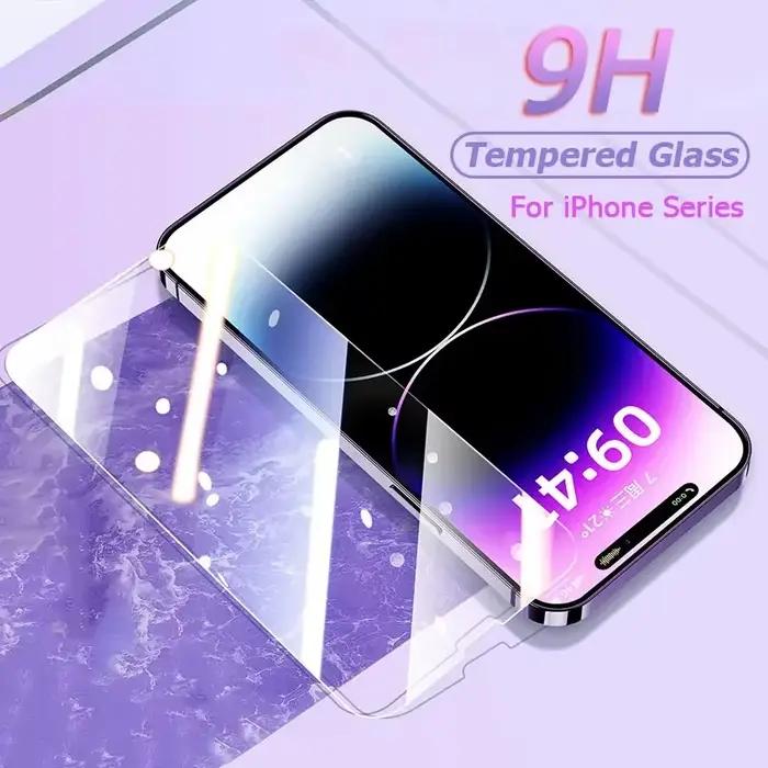 1-5 pièces verre trempé définition HD pour iPhone 17 14 13 12 11 16 15 Pro Max 12 13 X Xs Max XR protecteur d'écran en verre