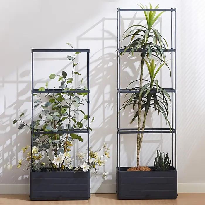 Boîte de jardinière avec pot de plantes en treillis, jardinage vertical, tomate auto-arrosage