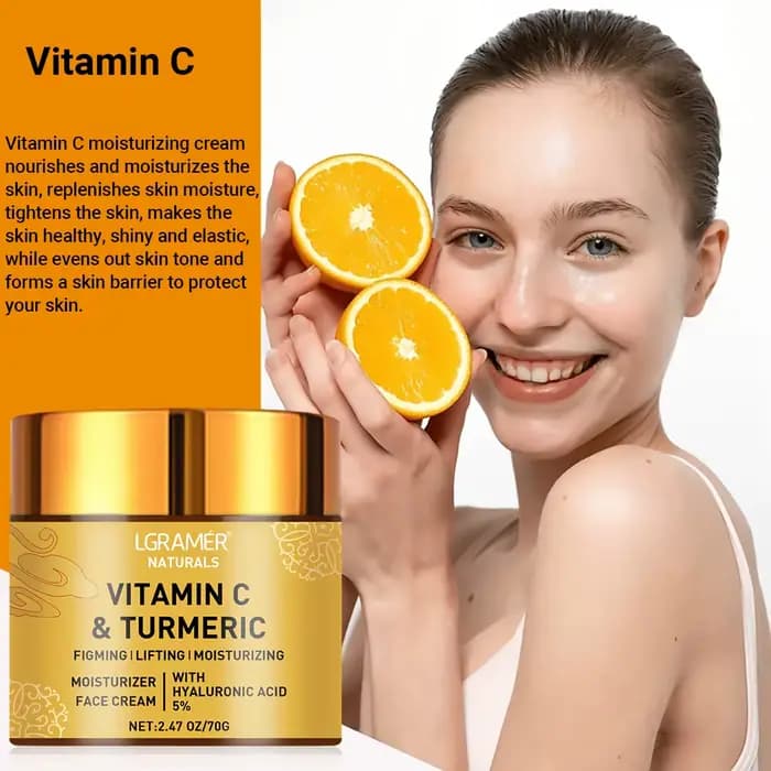 Crème pour le visage à la vitamine C au curcuma