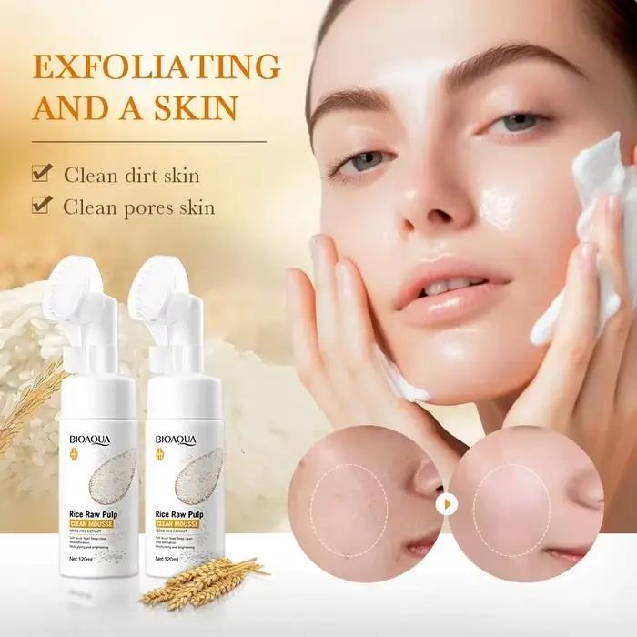 Nettoyant moussant à la purée de riz Bioaoua 120 ml