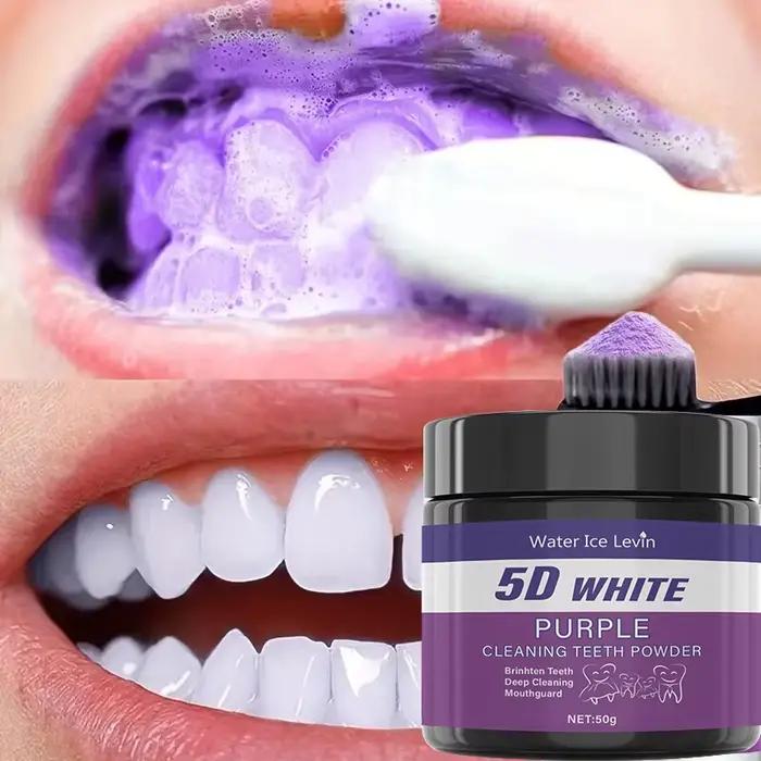 Poudre nettoyante pour les dents violette - Sans sulfate