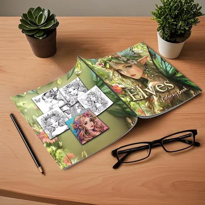 Livre de coloriage floral fantastique de 24 pages, livre de dessin à motifs floraux pour adultes et adolescents, soulagement du stress, relaxation, livre d'art DIY, cadeau