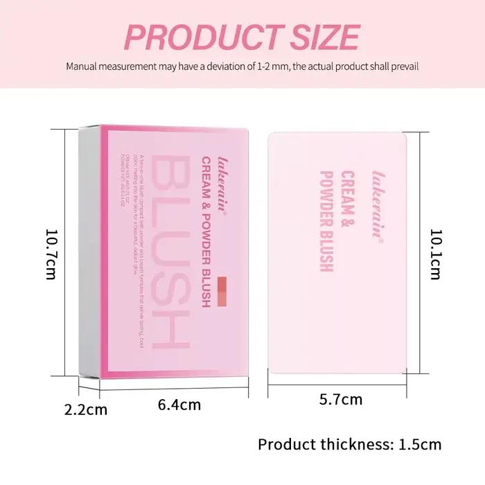 Crème & poudre Blush Duo longue tenue finition mate et rosée haute pigment rose bonbon pêche