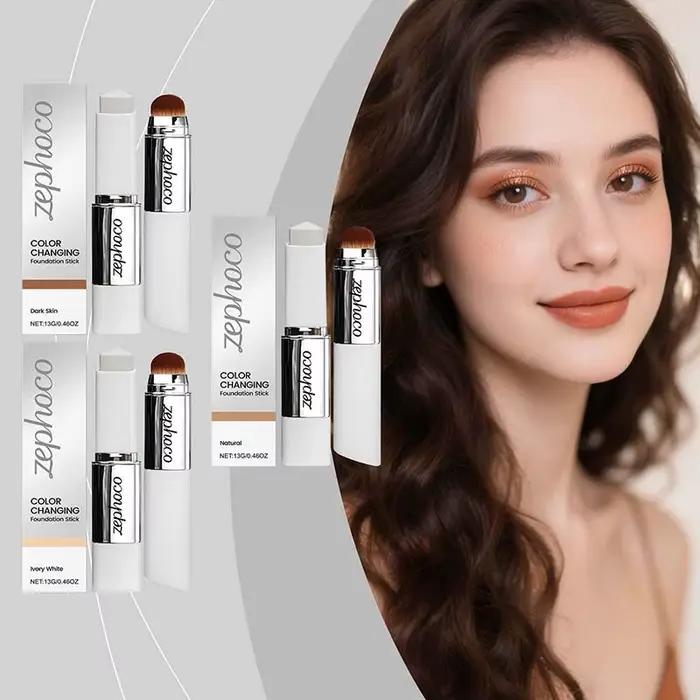 Bâton de fond de teint à couleur changeante kzlet, base de maquillage coréenne, correcteur à haute couverture, couleur chair naturelle, fondation pour peau sans défauts, occasions spéciales et quotidienne