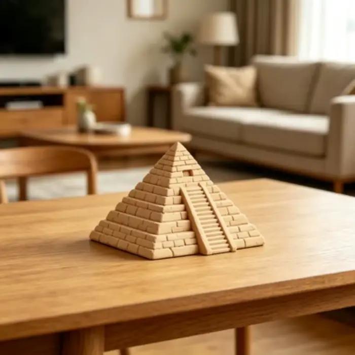 Modèle de pyramide égyptienne imprimé en 3D, miniature, architecture de l'Égypte ancienne, ornement, décoration de bureau à domicile, artisanat Feng Shui, cadeaux