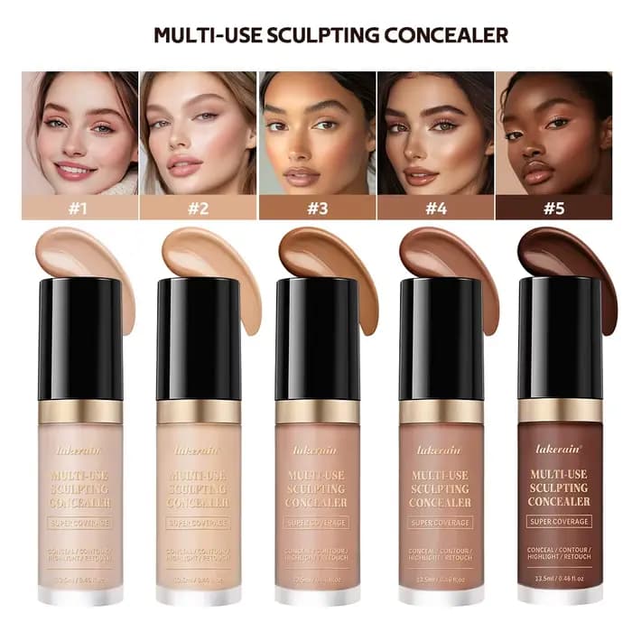 Crème Multi-Usages Couvrante et Hydratante Sans Huile Longue Durée pour Fond de Teint