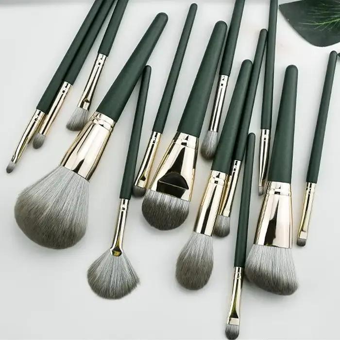 14 pièces pinceaux de maquillage doux moelleux outils