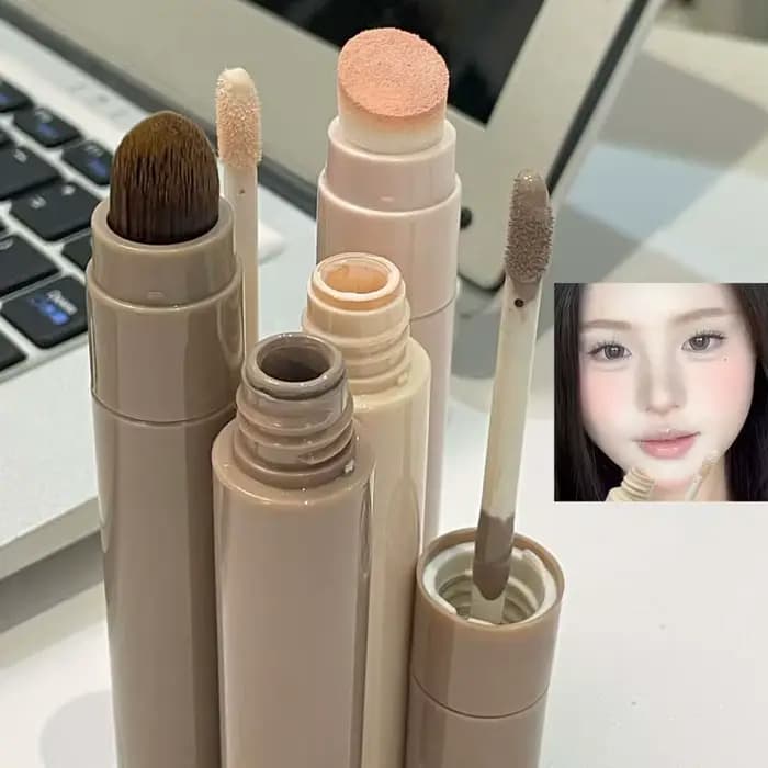 Herorange Highlighter Liquide Éclaircissant Multi-Effets Texture Lisse Longue Durée Maquillage Quotidien pour Rendez-vous