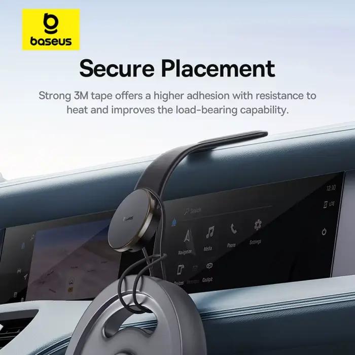 Baseus support de téléphone magnétique pour voiture 15W chargeur sans fil support de téléphone de voiture pliable pour iPhone 12-17 support tableau de bord Console centrale