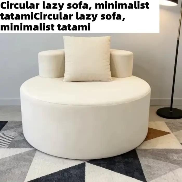 Canapé de sol rond minimaliste Tatami pour salon, canapé individuel en éponge pour couloir, mobilier de chambre moderne sans cadre