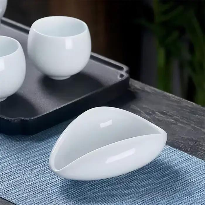 Tasse à mesurer les grains de café en céramique, plateau de pesage, plateau de dosage de poudre de café adapté au café à la maison, accessoires de plateau à café simples