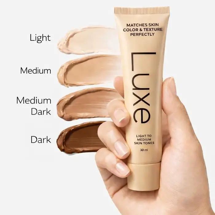 Fond de teint liquide adaptatif luxueux avec couvrance totale, fini mat naturel, hydratant, correcteur résistant à l'eau pour toutes les occasions spéciales