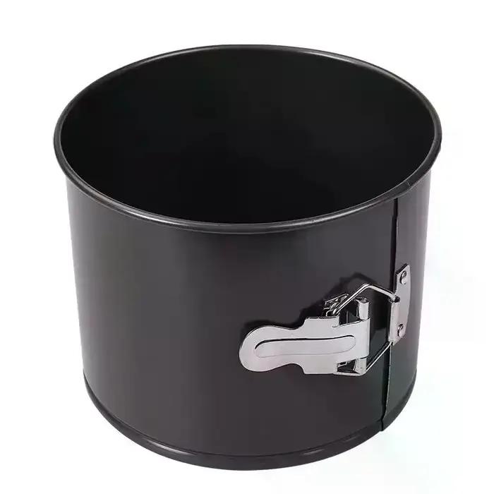 Moule à gâteau rond en acier au carbone avec fond amovible, 12-18 cm, antiadhésif, pour pâtisserie