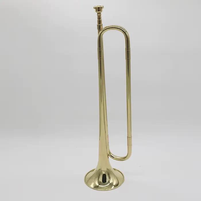 Trompette en laiton C Tune, Instrument de musique en laiton à Note haute, pour étudiants adultes débutants, jeu de trompette, corne de laque dorée Portable