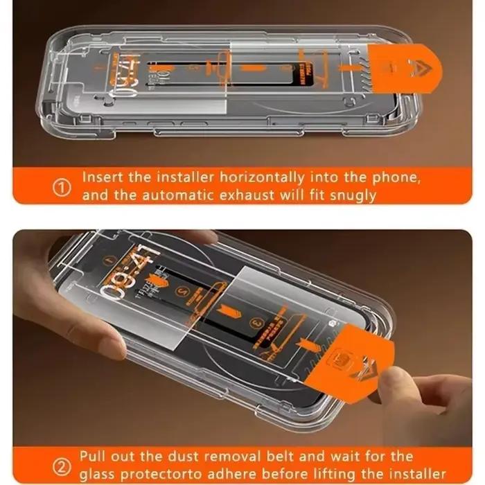 1-5 Pièces Protections d'écran en verre trempé HD avec revêtement oléophobe pour iPhone 17 Pro Max 18 16e Air 16 15 14 13 12 11 XR XS 7 8 Plus