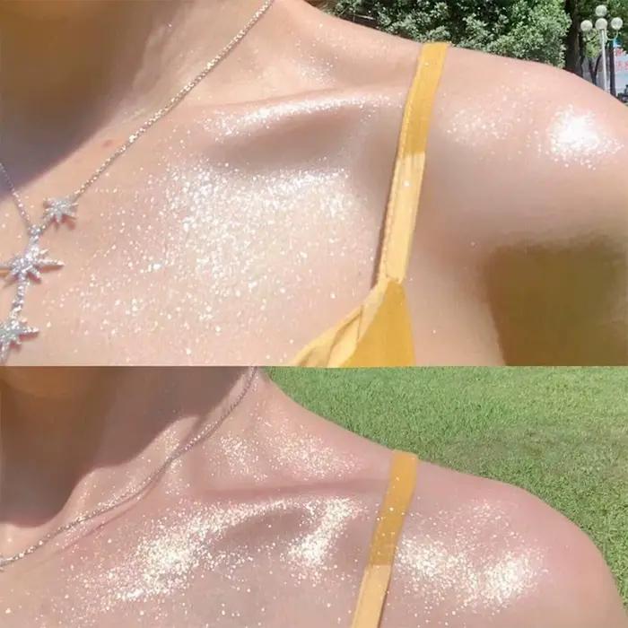 Poudre de pulvérisation scintillante diamant pour le corps, haute brillance, poudre de surbrillance, maquillage, adapté pour le visage et le corps, la peau, les cheveux, les vêtements, les cosmétiques