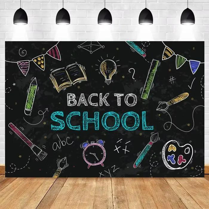 Toile de fond de tableau noir personnalisé Penci pour la rentrée scolaire, arrière-plan de remise des diplômes, photographie de studio photo, cadeau pour enfants, photocall